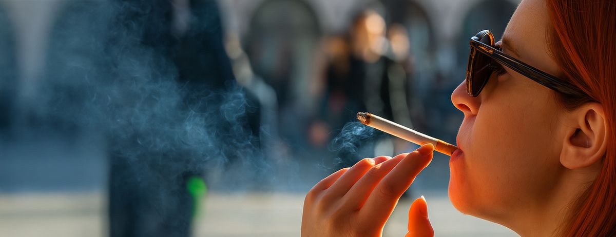Redhead Smoking