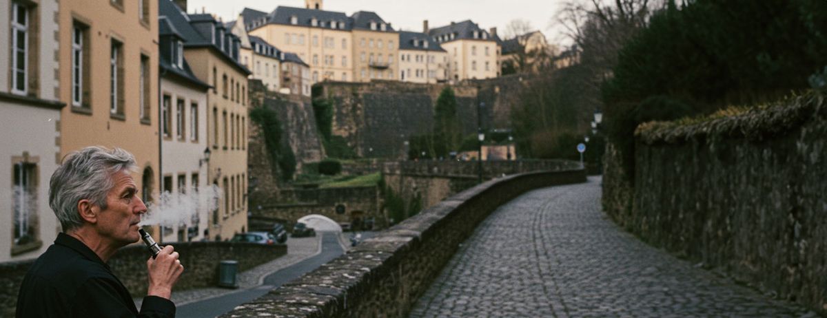 Man vaping in Luxembourg