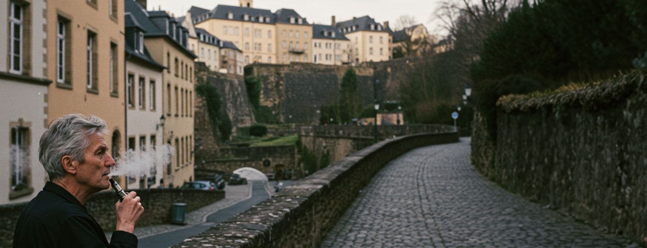 Man vaping in Luxembourg