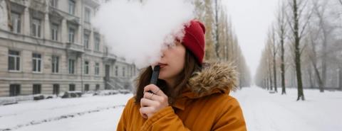 Ukraine girl vaping