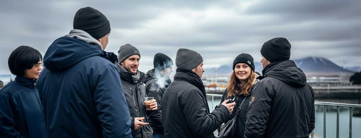 Happy nicotine users in iceland