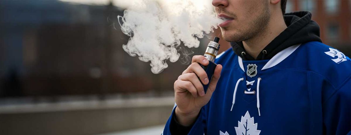 Canadian man vaping