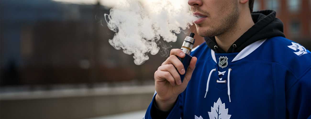 Canadian man vaping