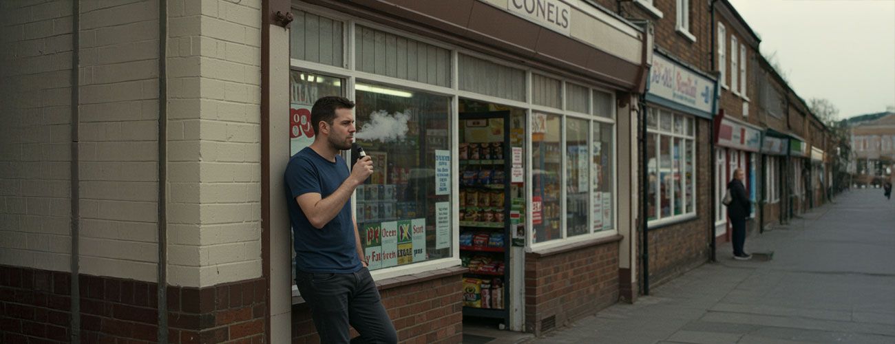 British man vaping