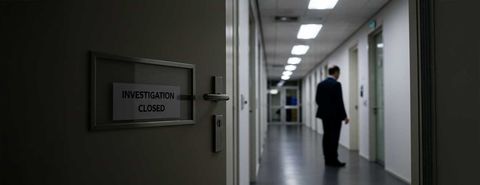 Man in office corridor, business dress