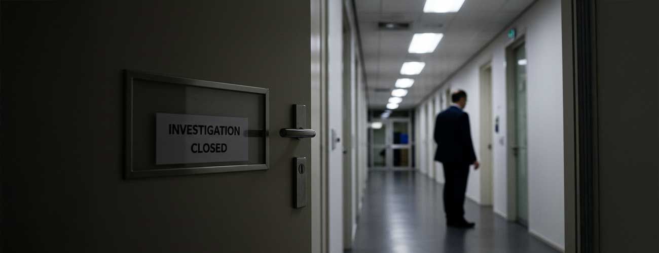 Man in office corridor, business dress