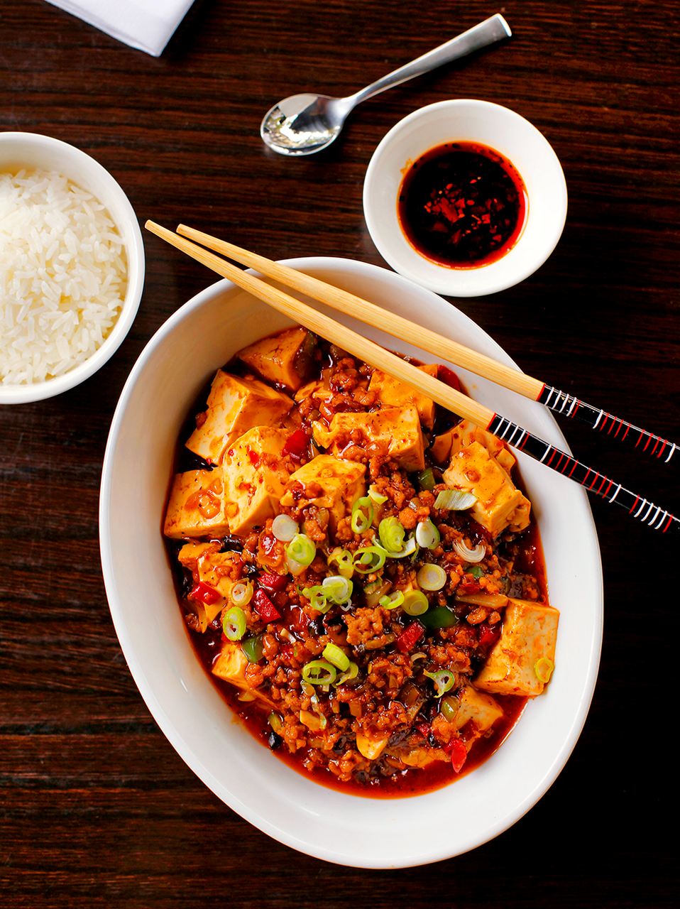 Bean Curd with Lau’s Spicy Ma Po Sauce |
