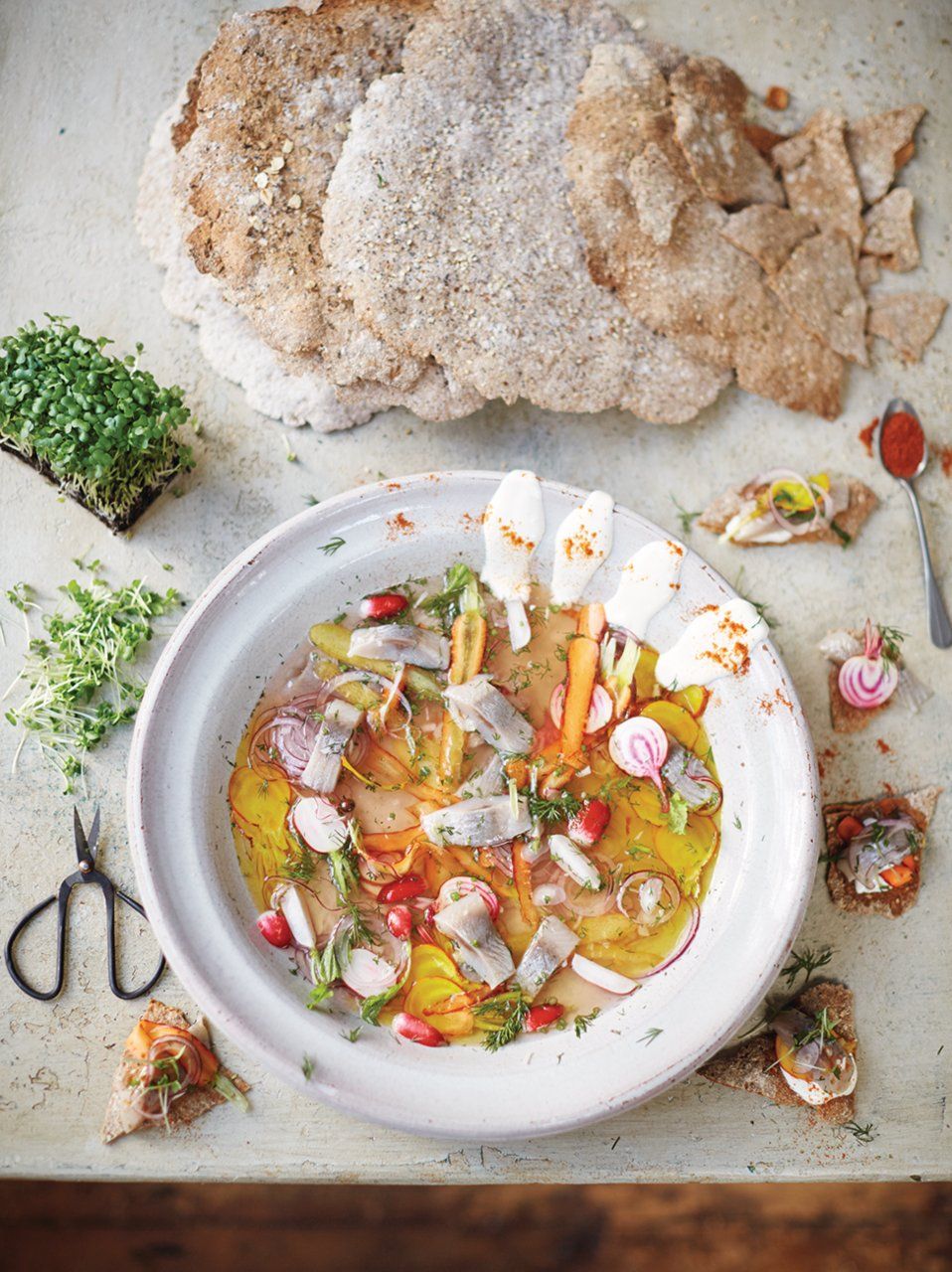 Easy scandi crispbread