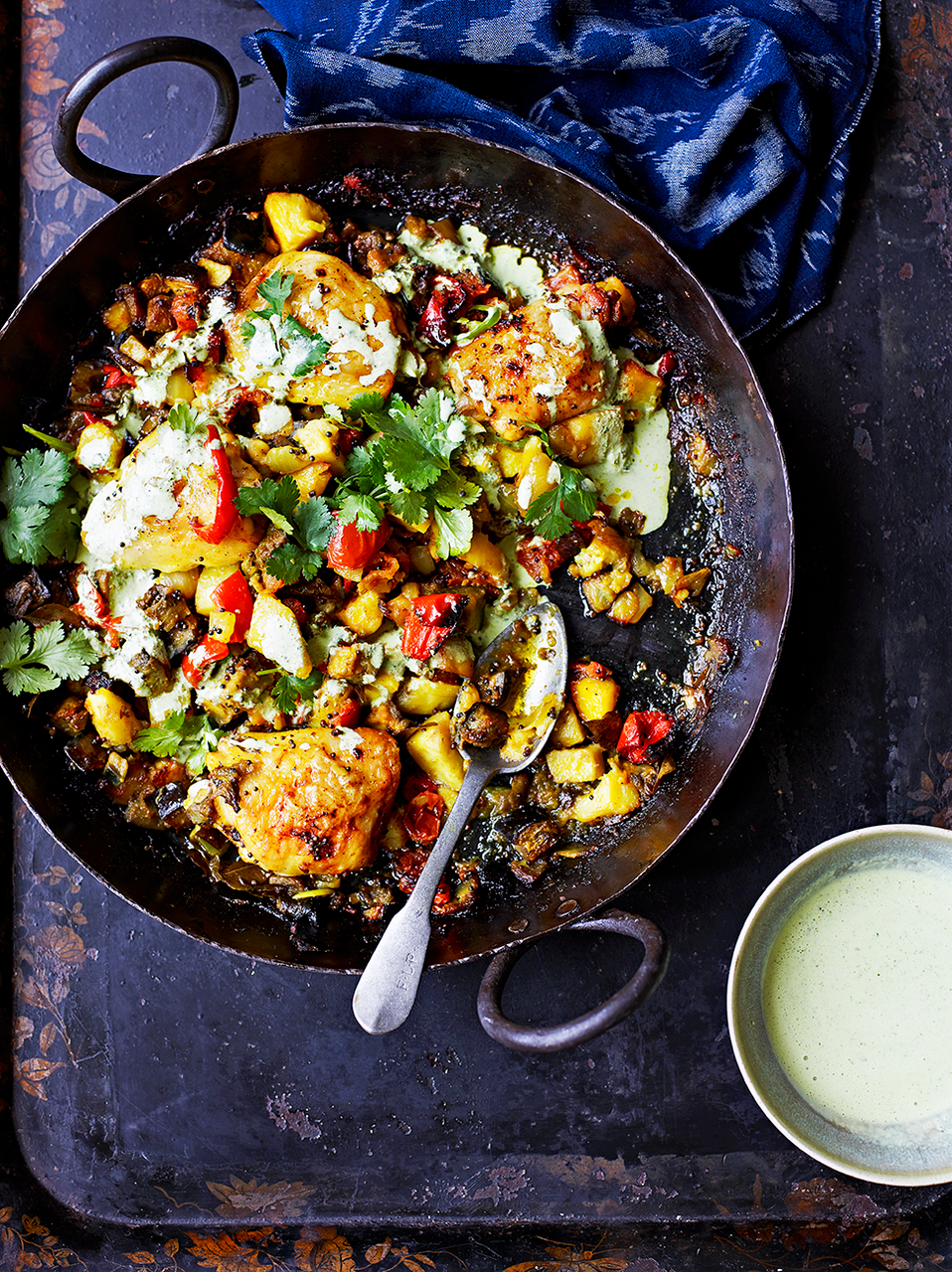 Indian-spiced potatoes with chicken thighs | Jamie Oliver recipes