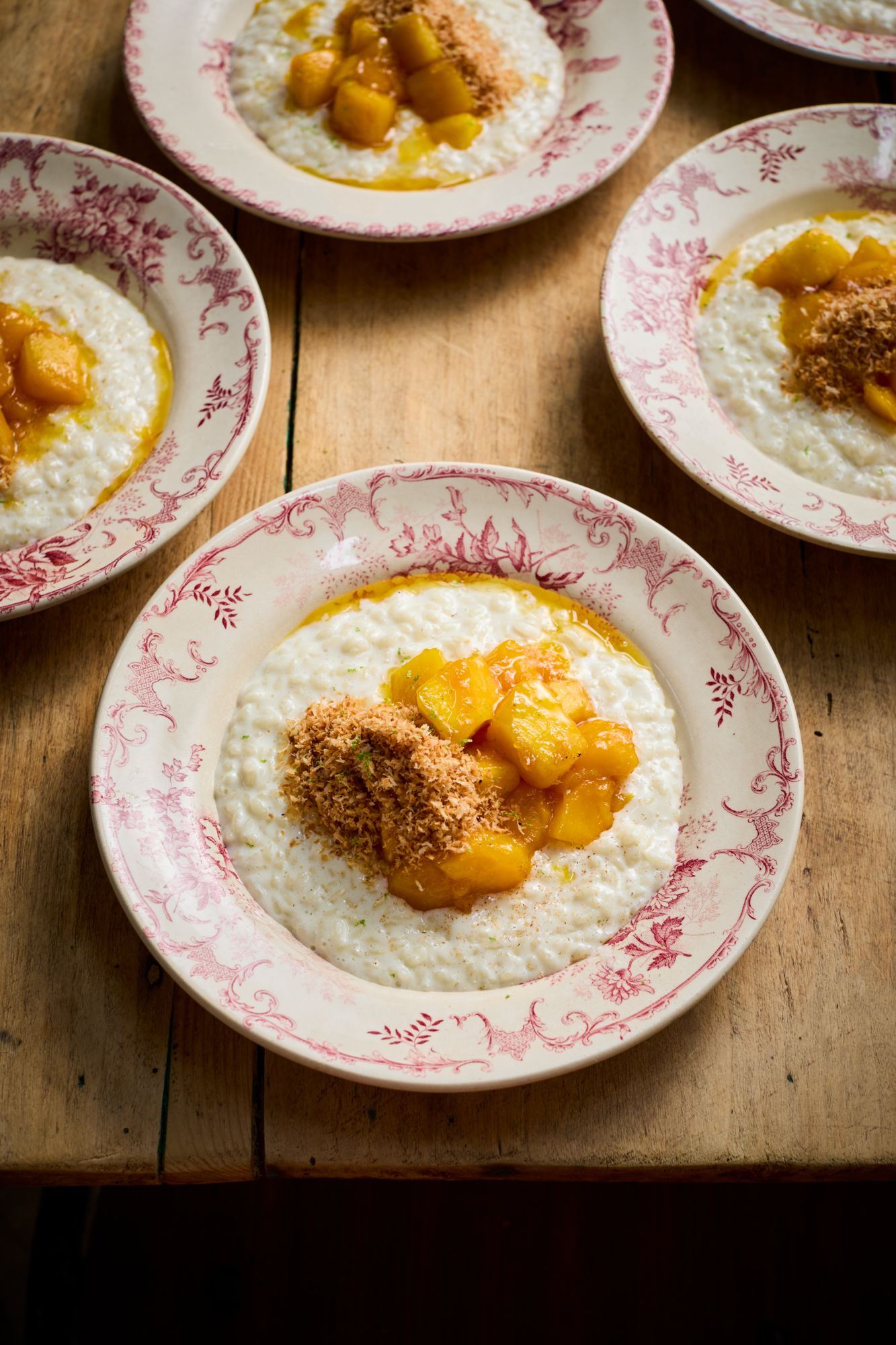 Mango rice pudding