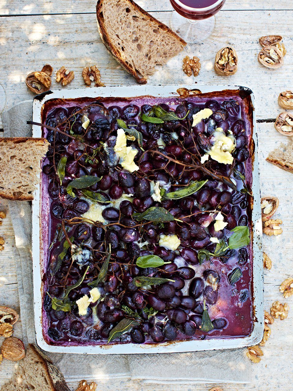 Roasted Grapes with Cheese | Jamie Oliver