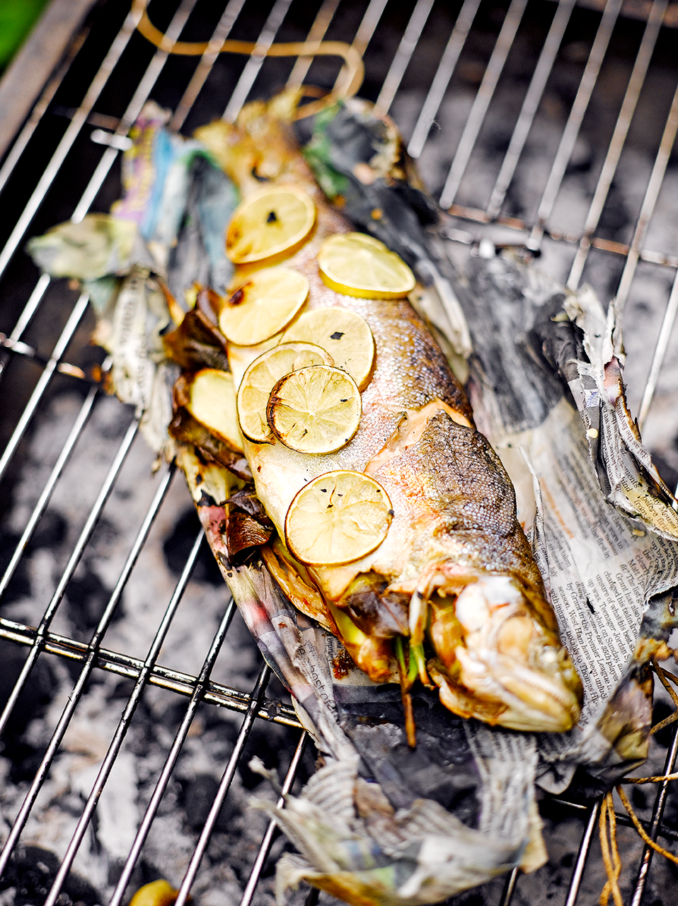 Barbecued Trout in Newspaper | Fish Recipes | Jamie Oliver