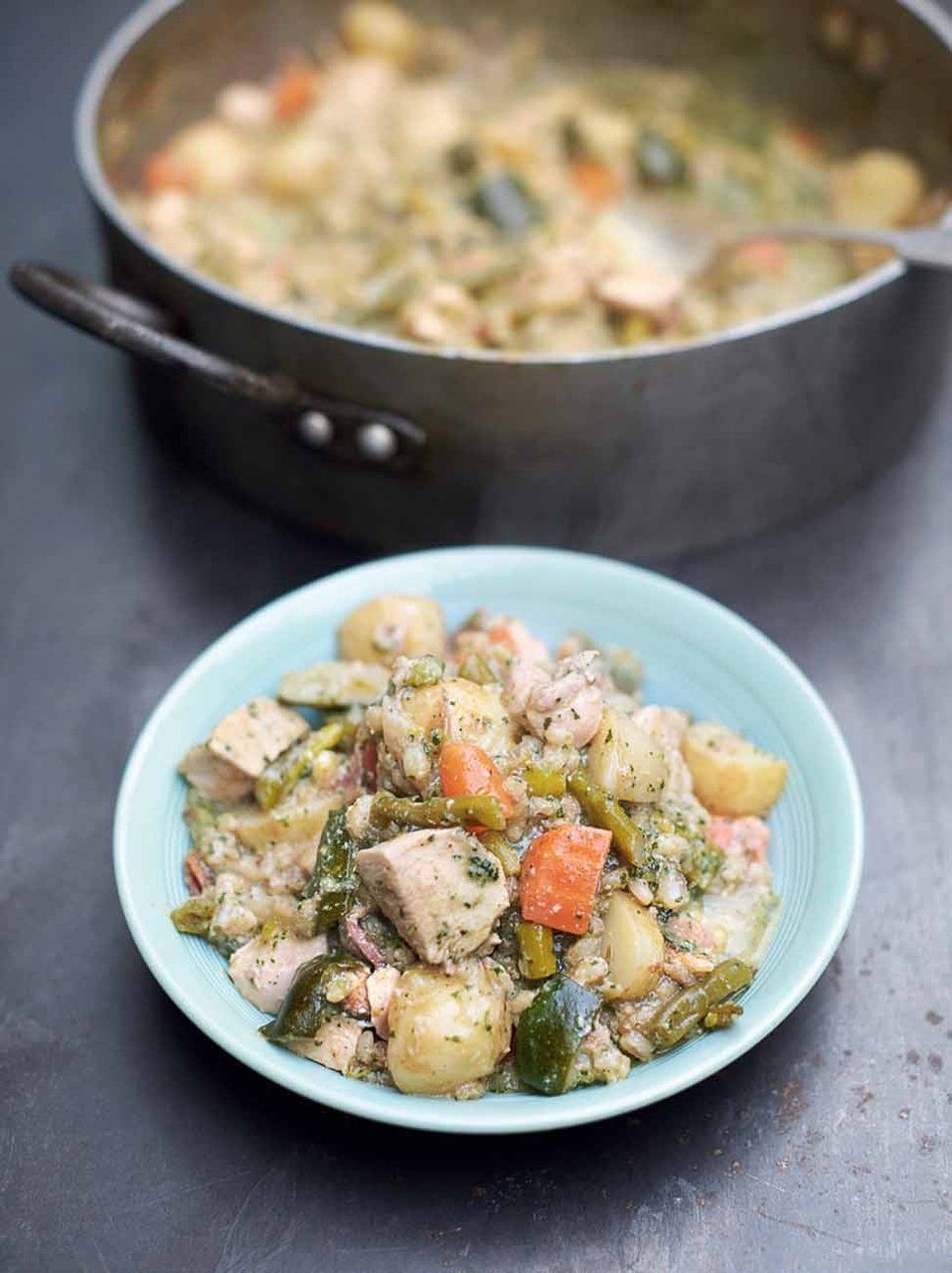 Spring chicken stew | Jamie Oliver recipes