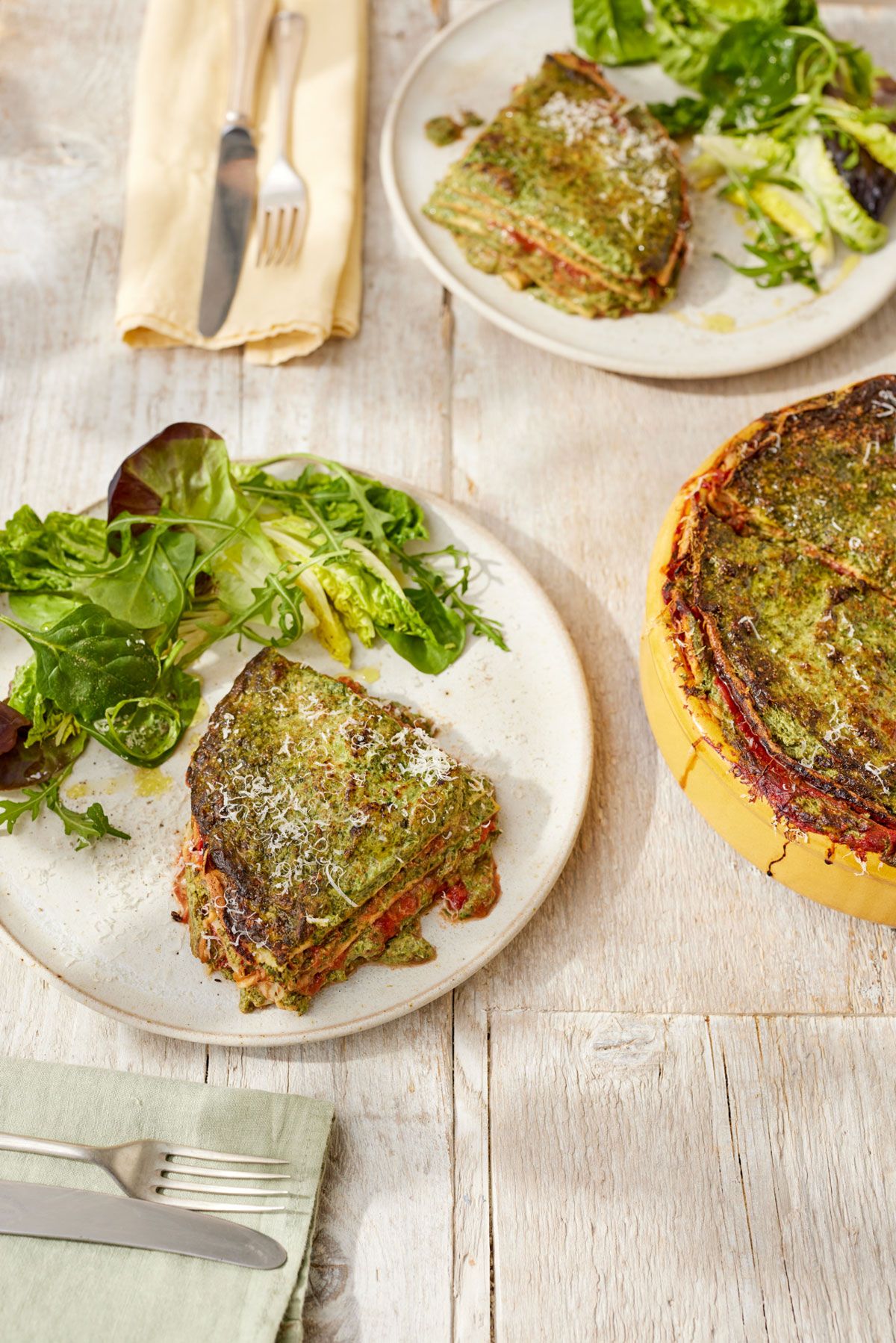 Tomato & spinach pancake stack | Jamie Oliver