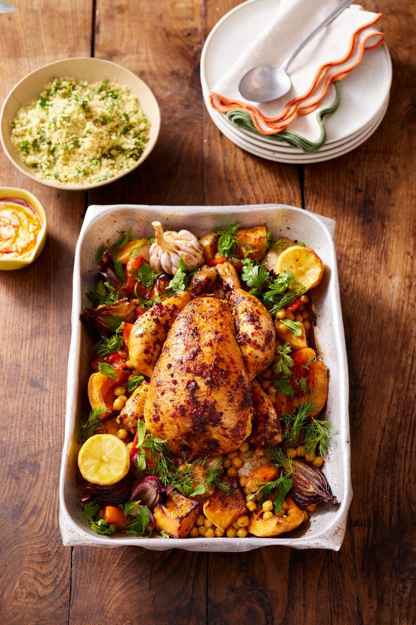 Harissa roast chicken traybake - Recipes - Jamie Oliver