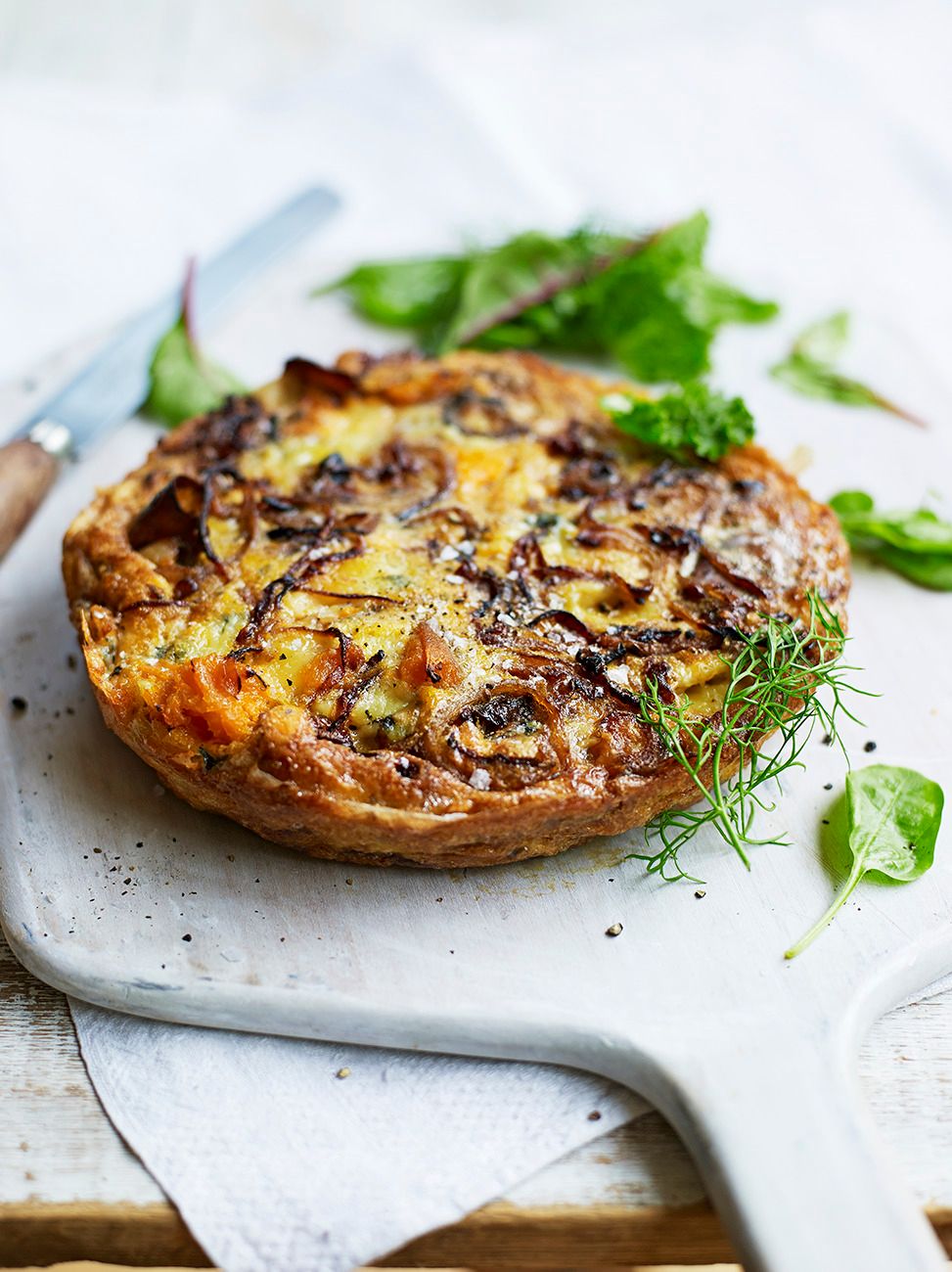 Sweet potato and blue cheese frittata | Eggs recipes | Jamie magazine