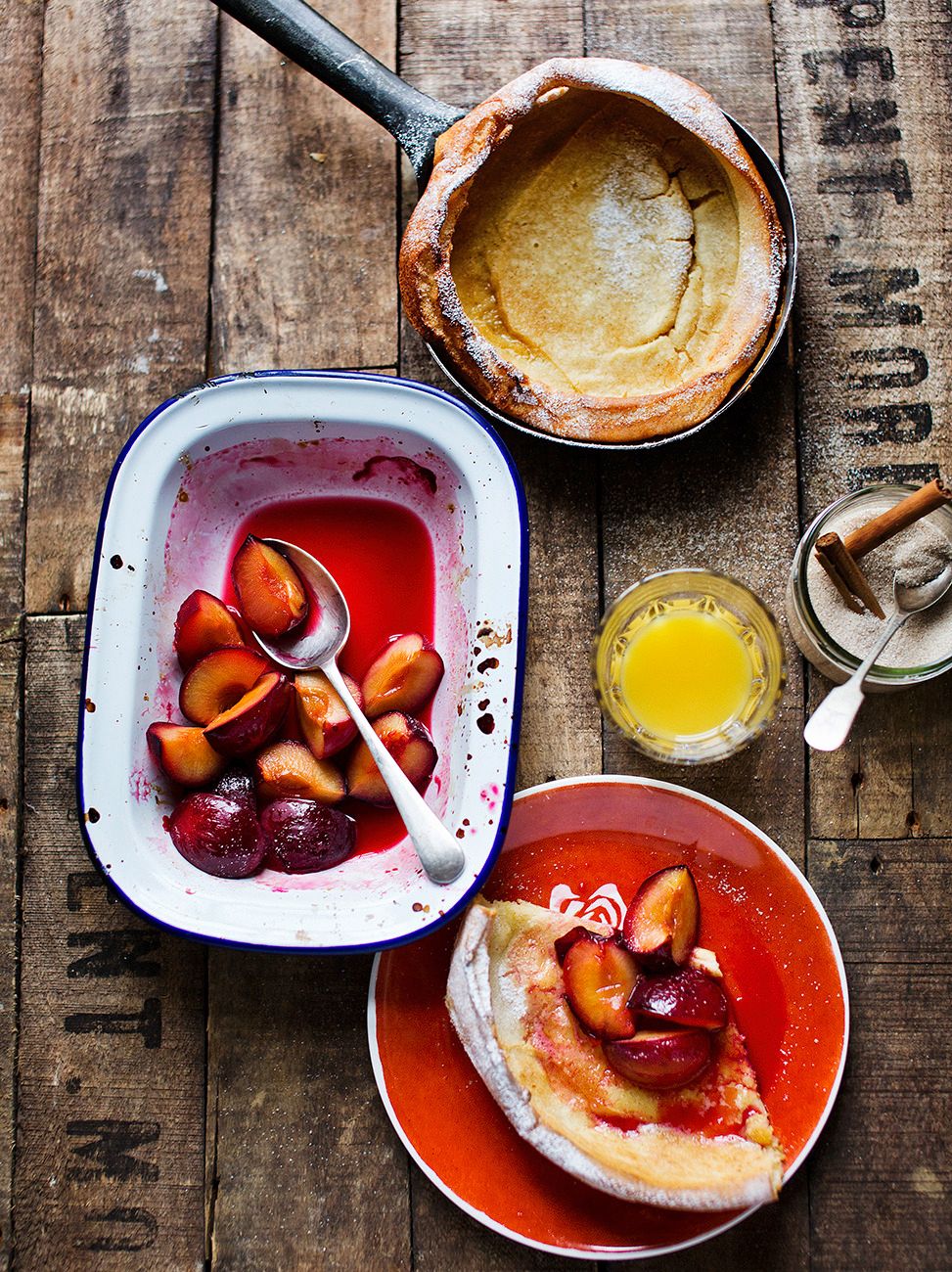 Dutch Baby Pancakes with Roasted Plums | Eggs Recipes | Jamie Oliver