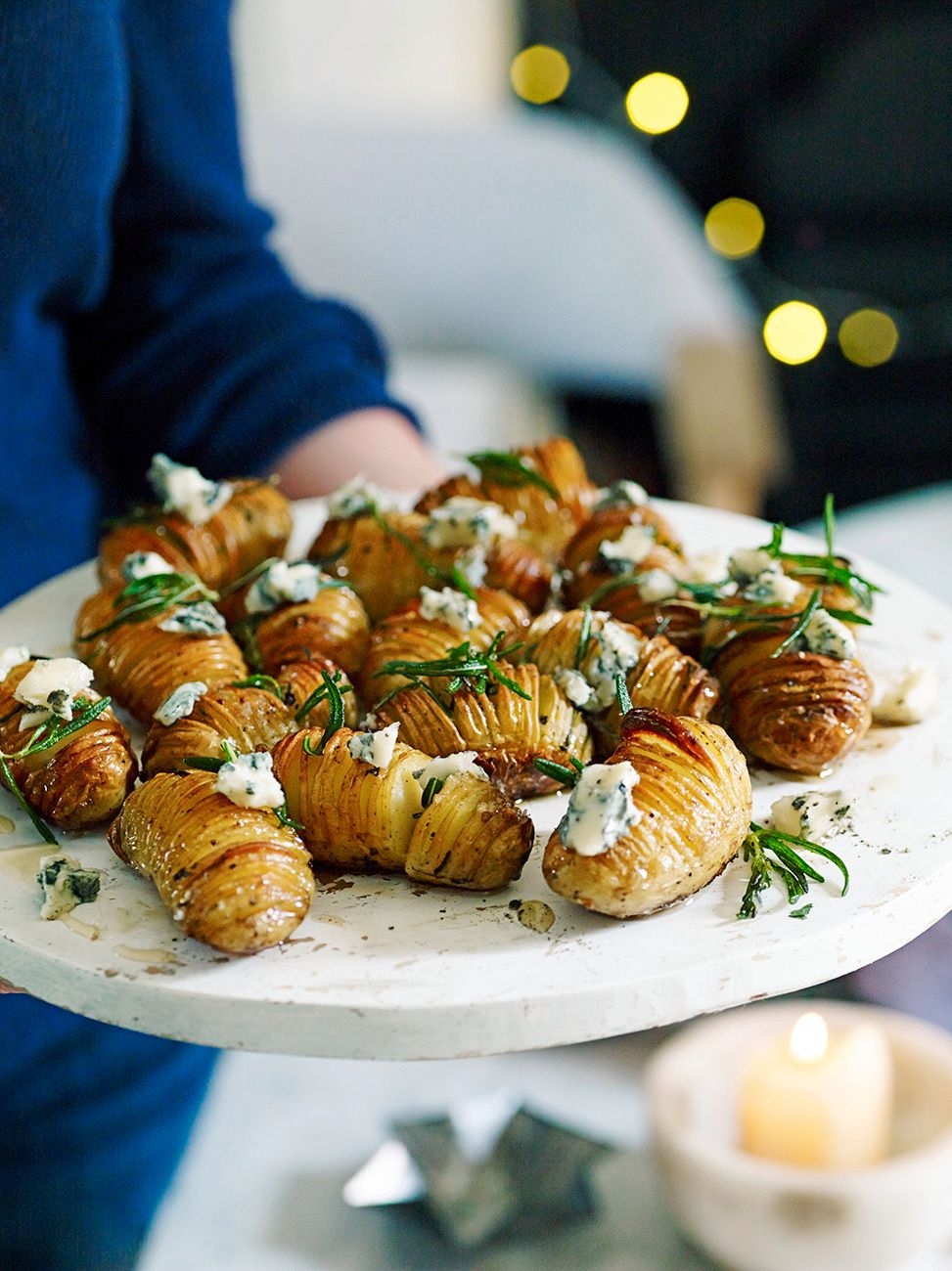 Hasselback Potatoes with Gorgonzola and Honey | Jamie Oliver