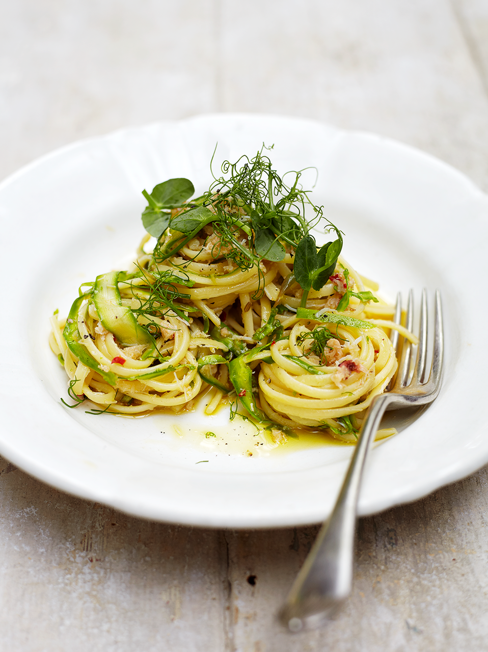 Asparagus & Crab Linguine | Seafood Recipes | Jamie Oliver