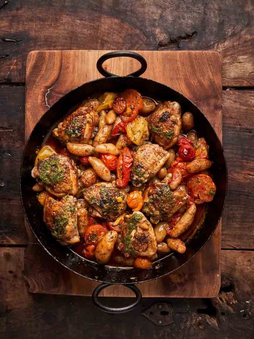 Onepan summer chicken Jamie Oliver recipes