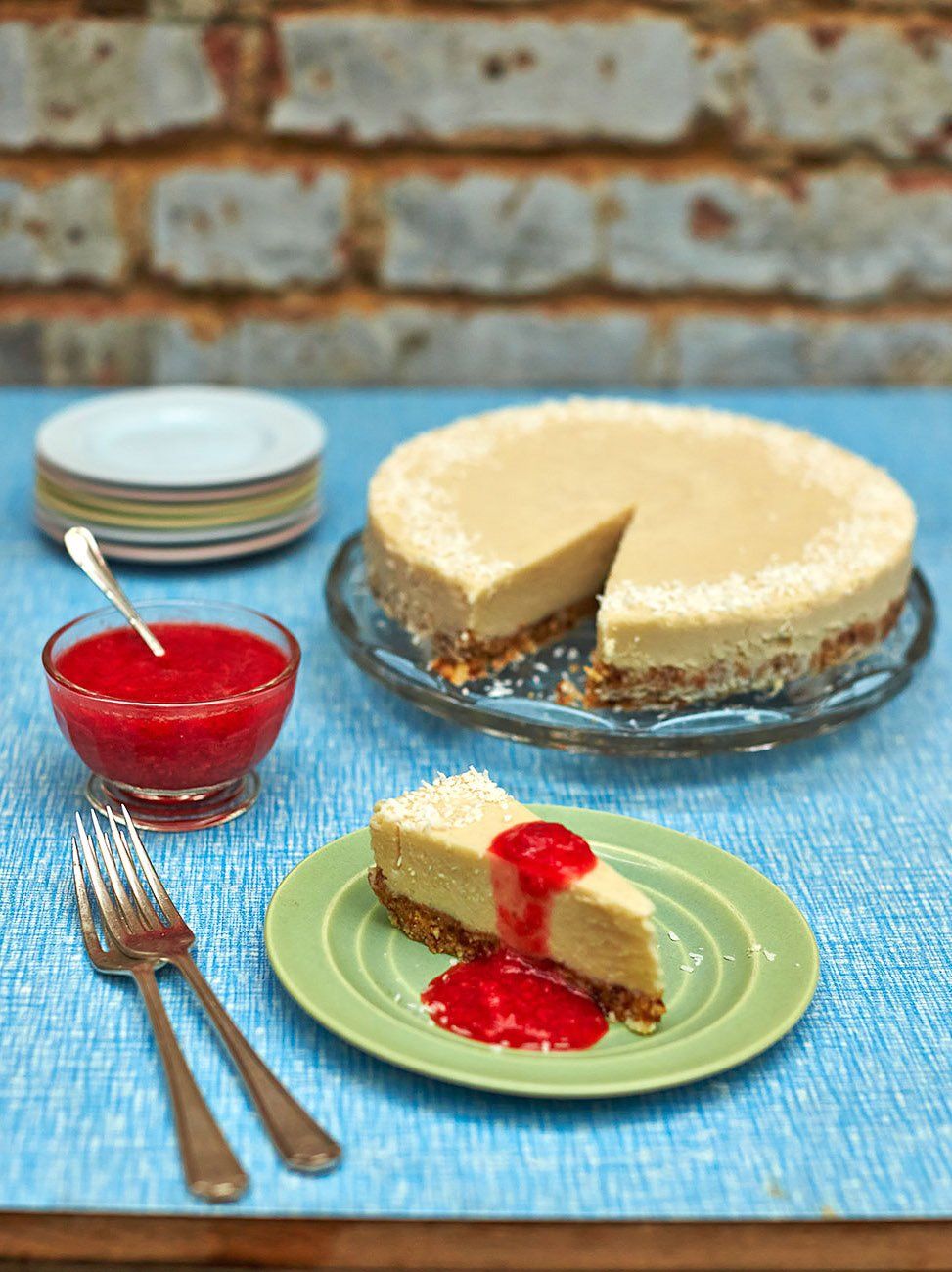 Dairy free coconut cheesecake | Fruit recipes | Jamie Oliver
