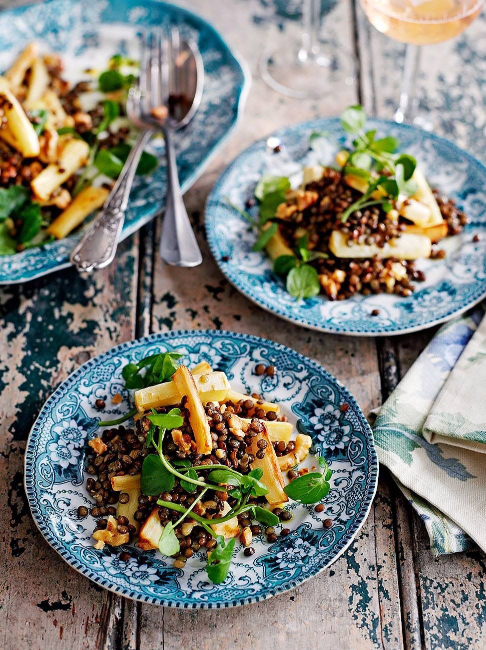 Puy Lentil, Parsnip & Walnut Salad | Vegetable Recipes | Jamie Oliver