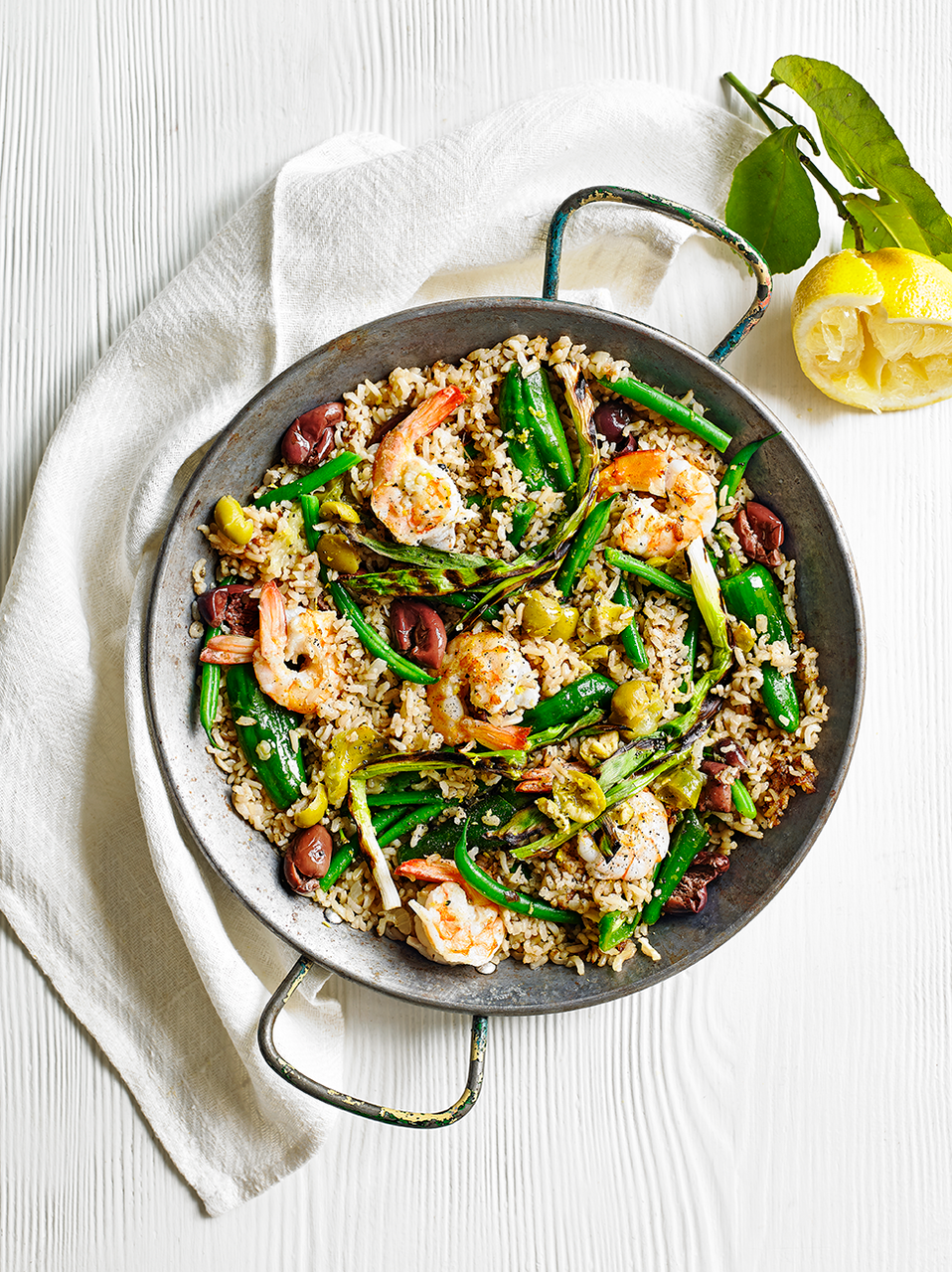 Brown rice paella