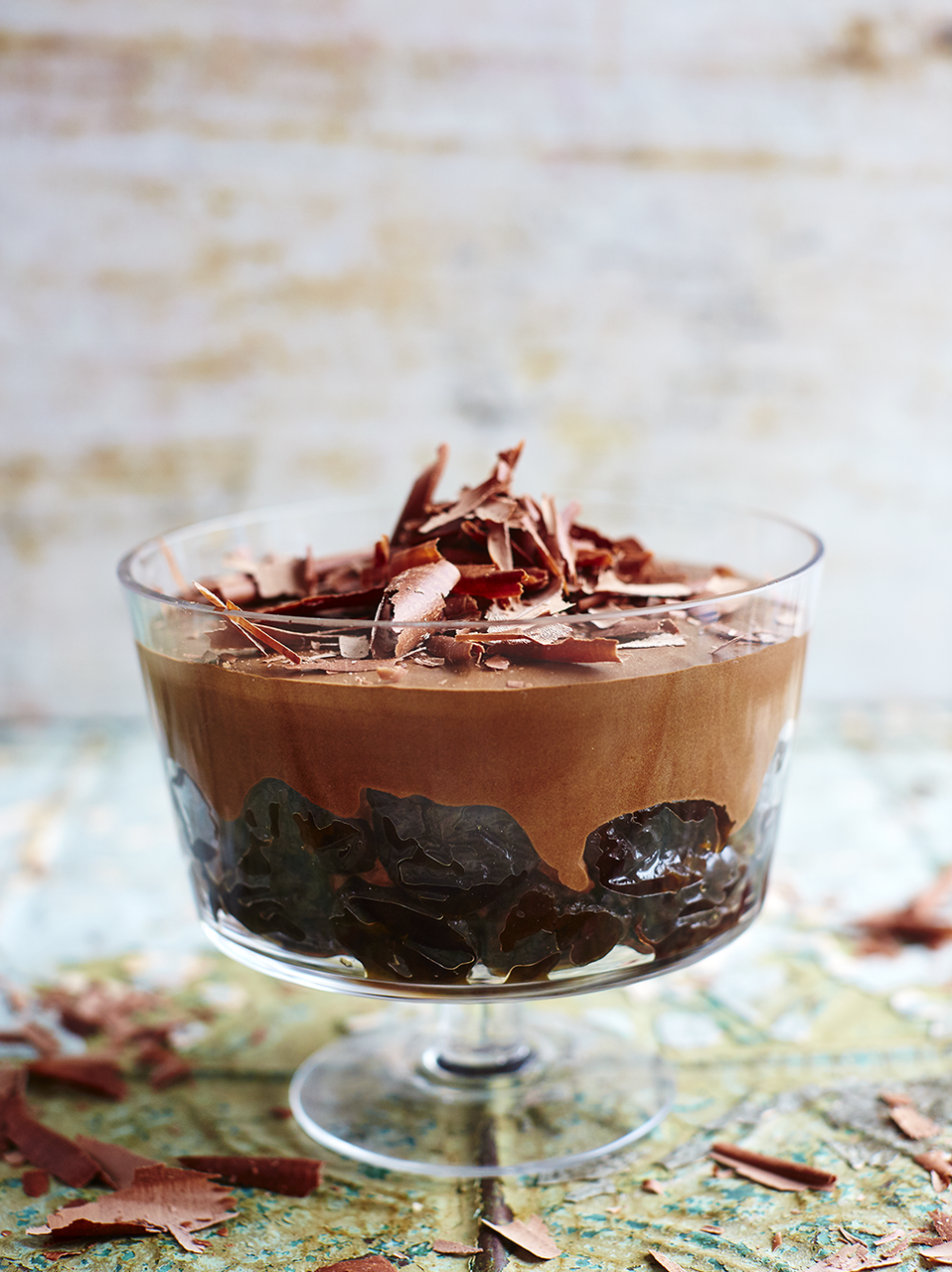 Chocolate mousse with prunes | Chocolate recipes | Jamie magazine recipes