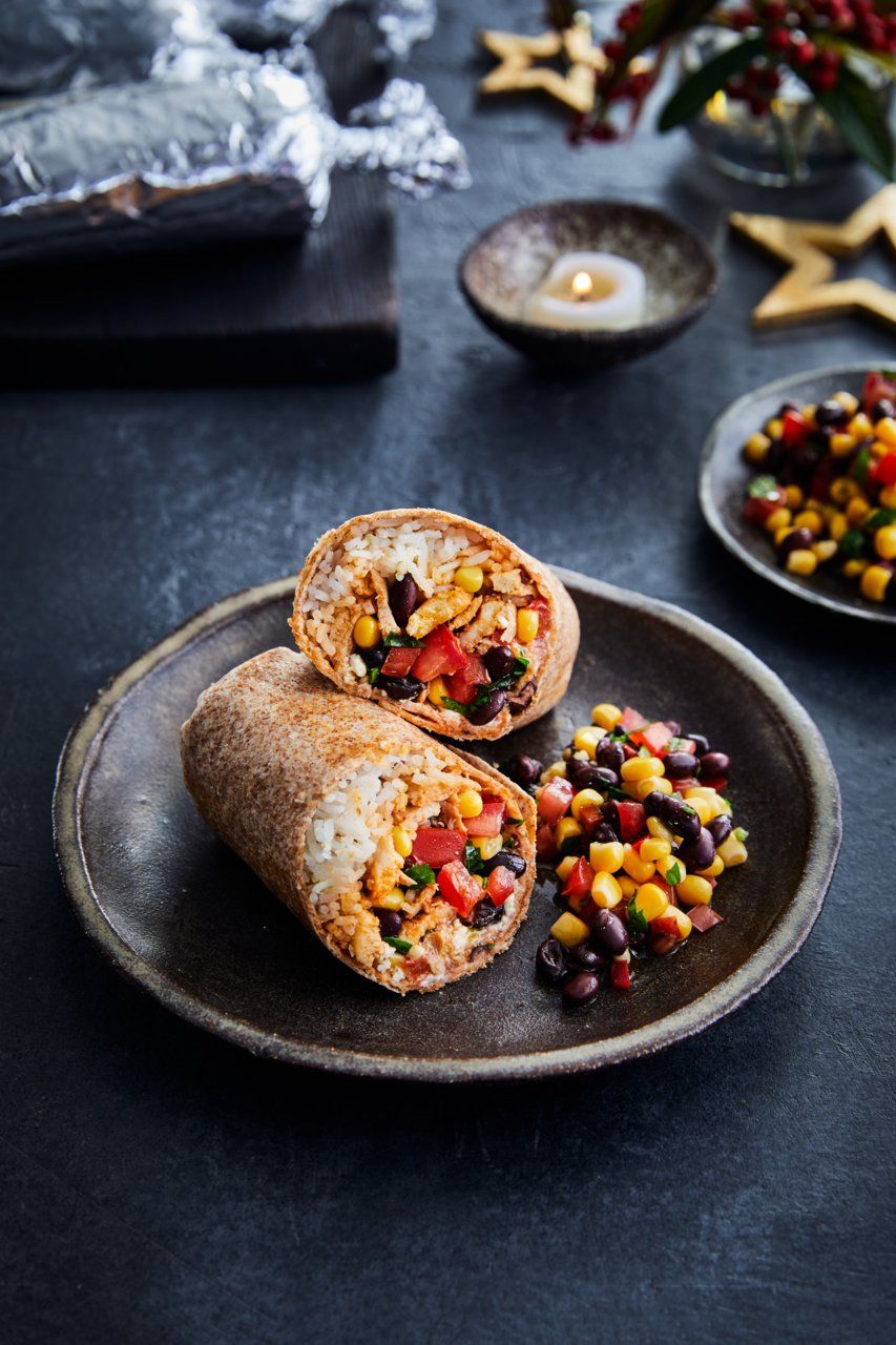 Leftover turkey burrito