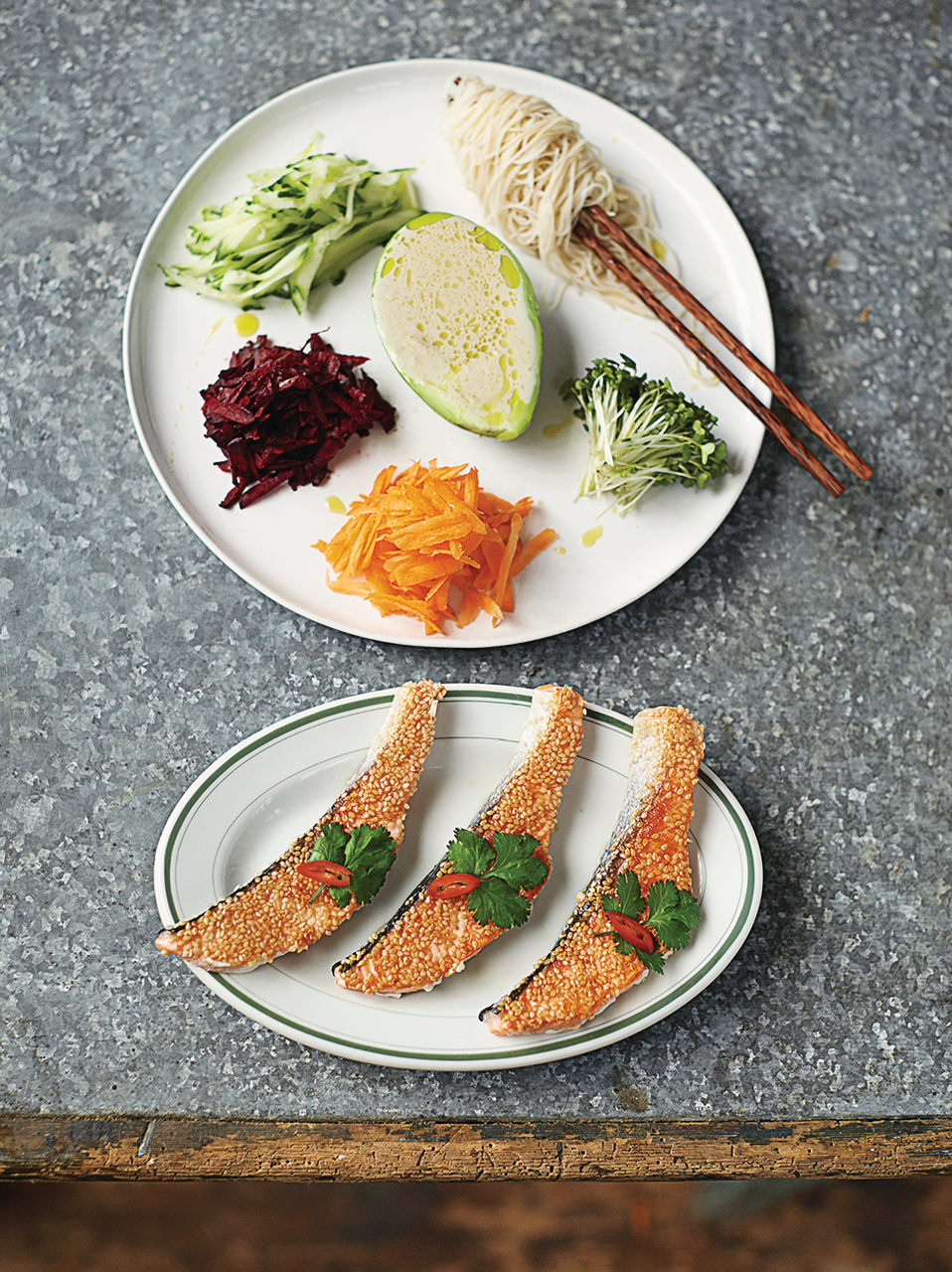 Sesame seared salmon | Fish recipes | Jamie Oliver