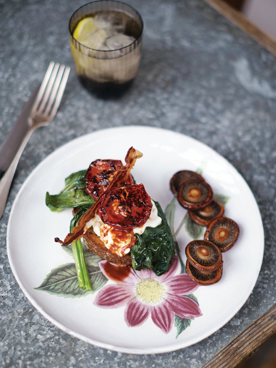 Pan-cooked mushrooms