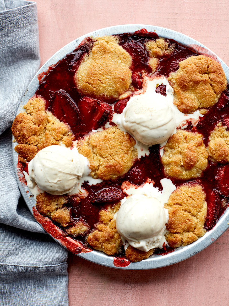 Pimm's and strawberry cobbler | Fruit recipes | Jamie Oliver recipe