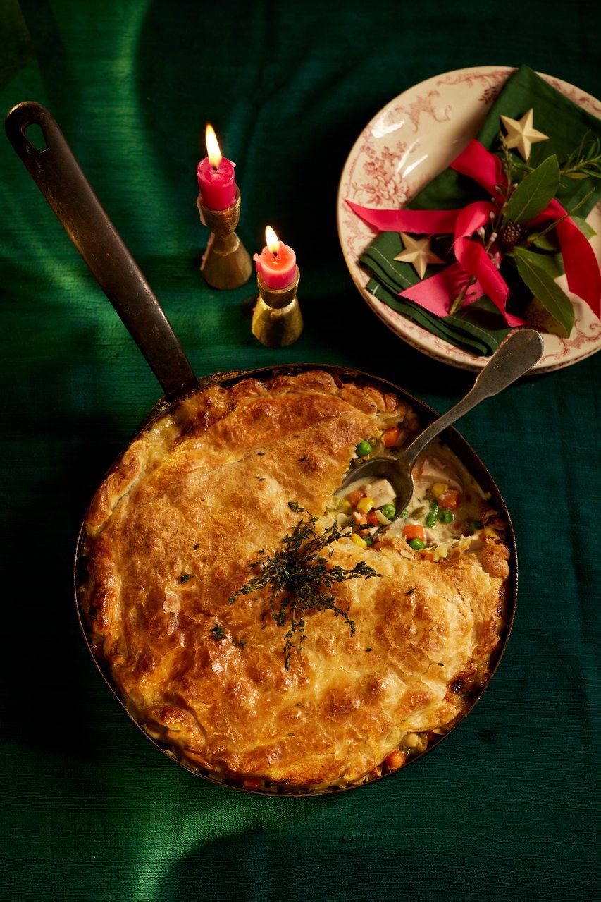 Speedy turkey & veg pot pie