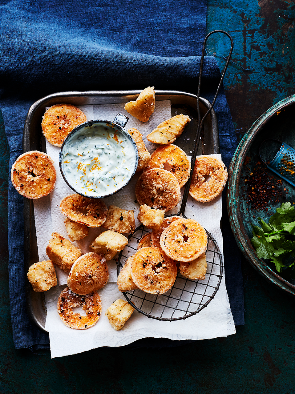 Chipotle-fried fish & clementine bites | Fish recipes | Jamie magazine