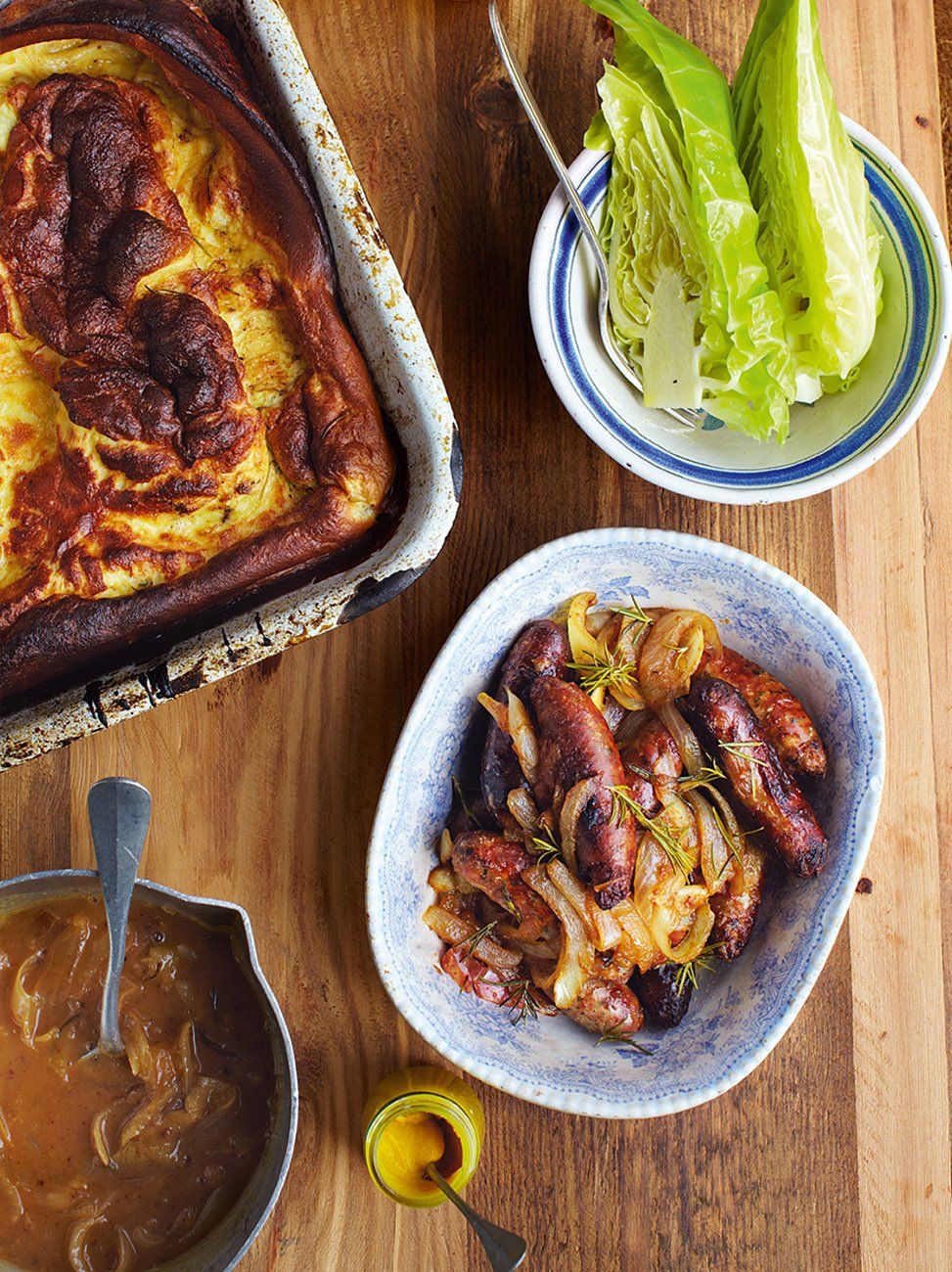 Toad-in-the-hole, onion and apple gravy | Pork recipes | Jamie Oliver