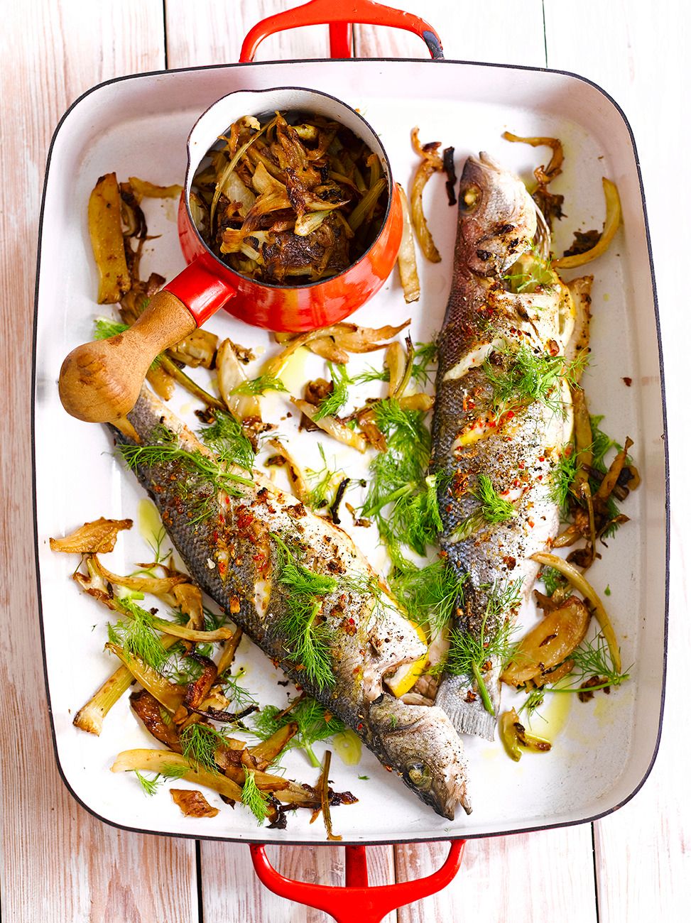 Spiced sea bass with caramelised fennel | Fish recipes | Jamie magazine recipes