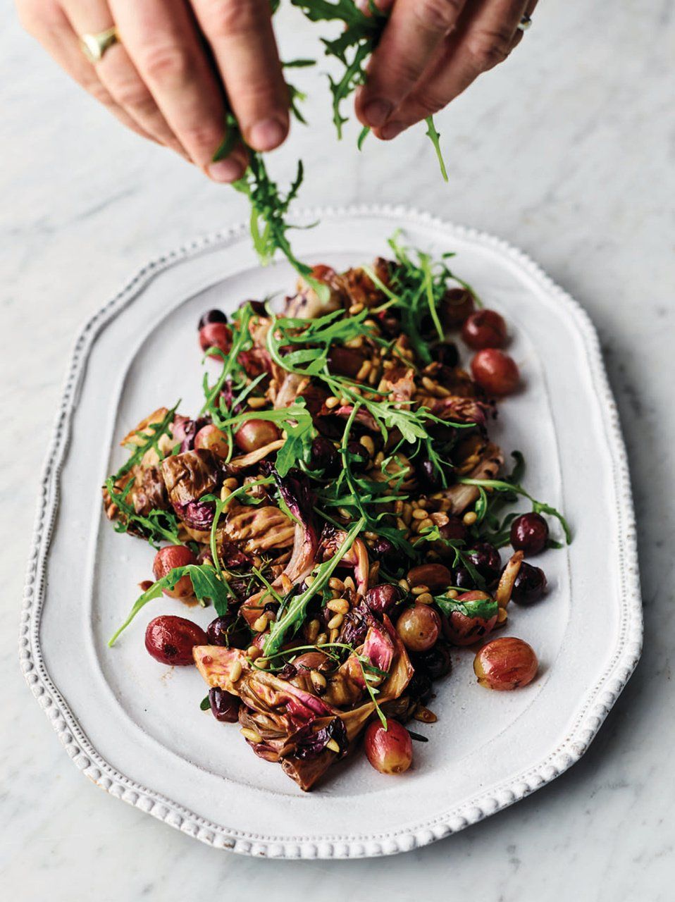 Warm grape & radicchio salad | Jamie Oliver recipes