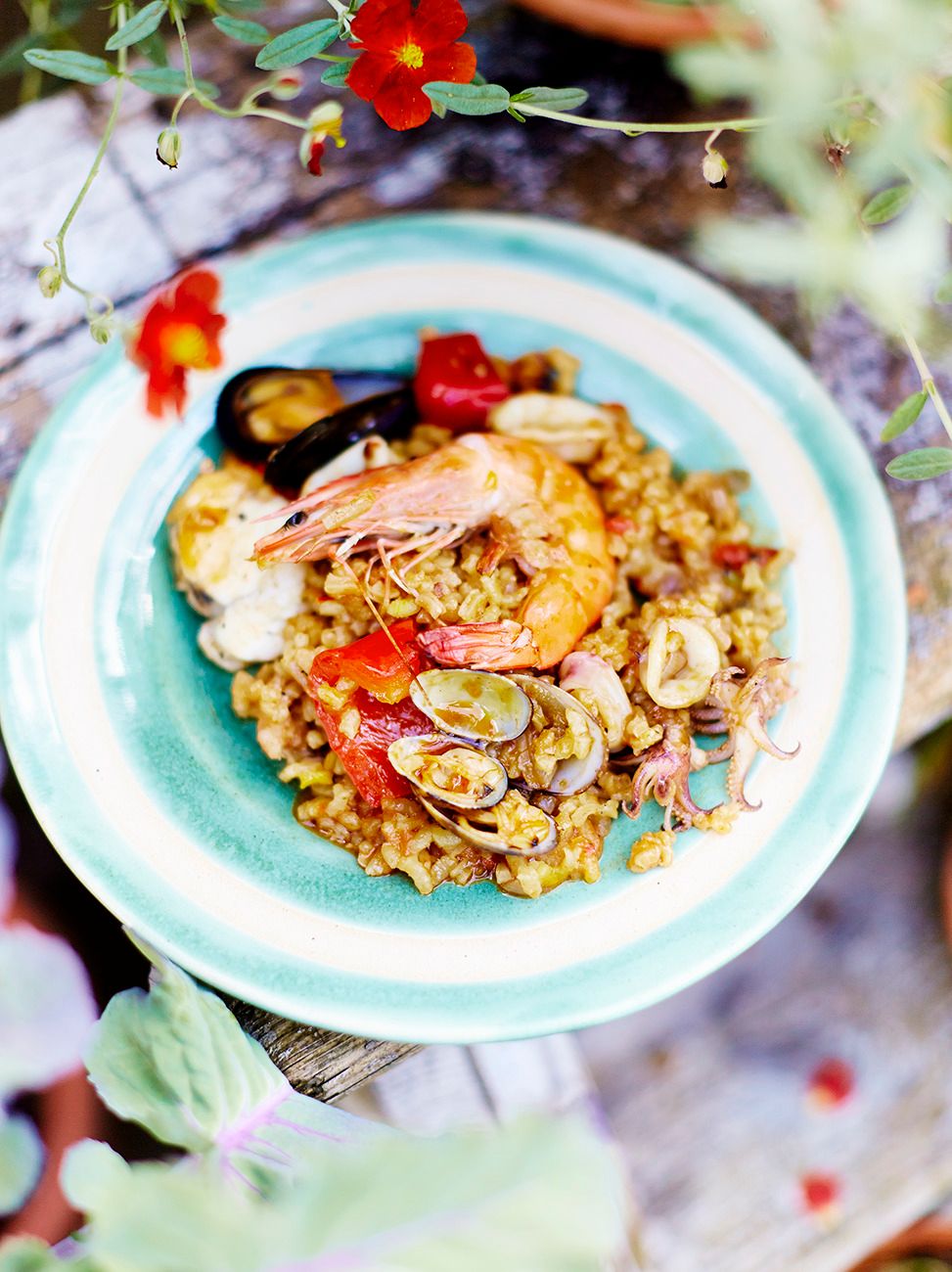 Seafood paella | Seafood recipes | Jamie magazine recipes