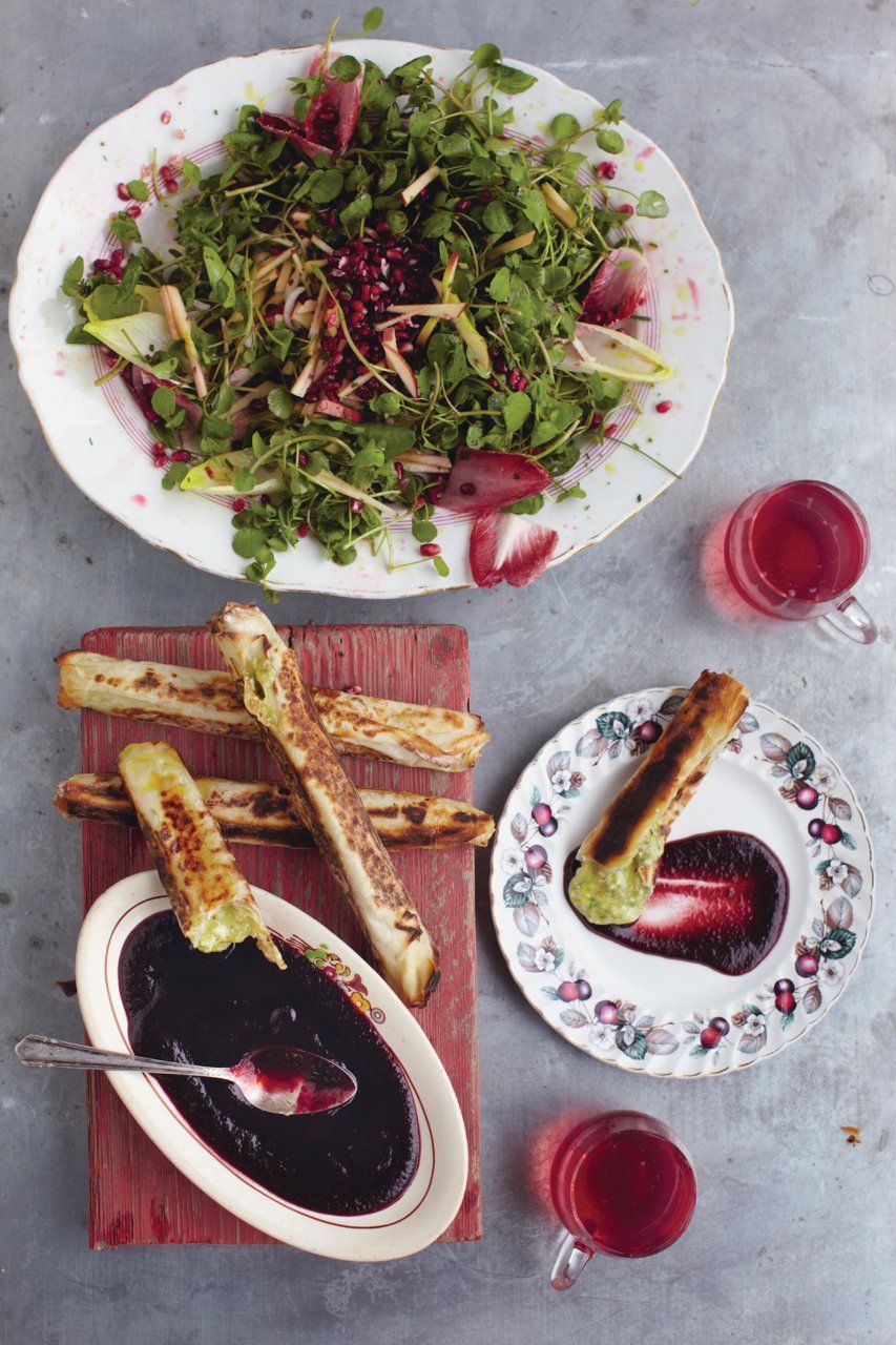 Crispy camembert parcels