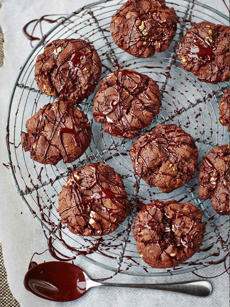Devil s double choc malt cookies