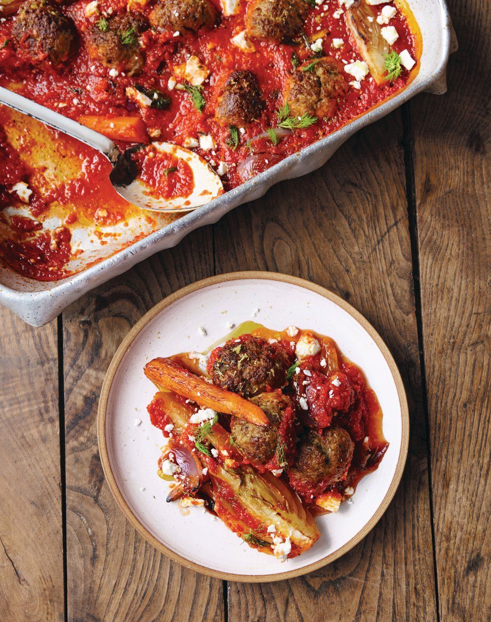 Meatball And Pasta Tray Bake Oven Baked Spaghetti And Meatball