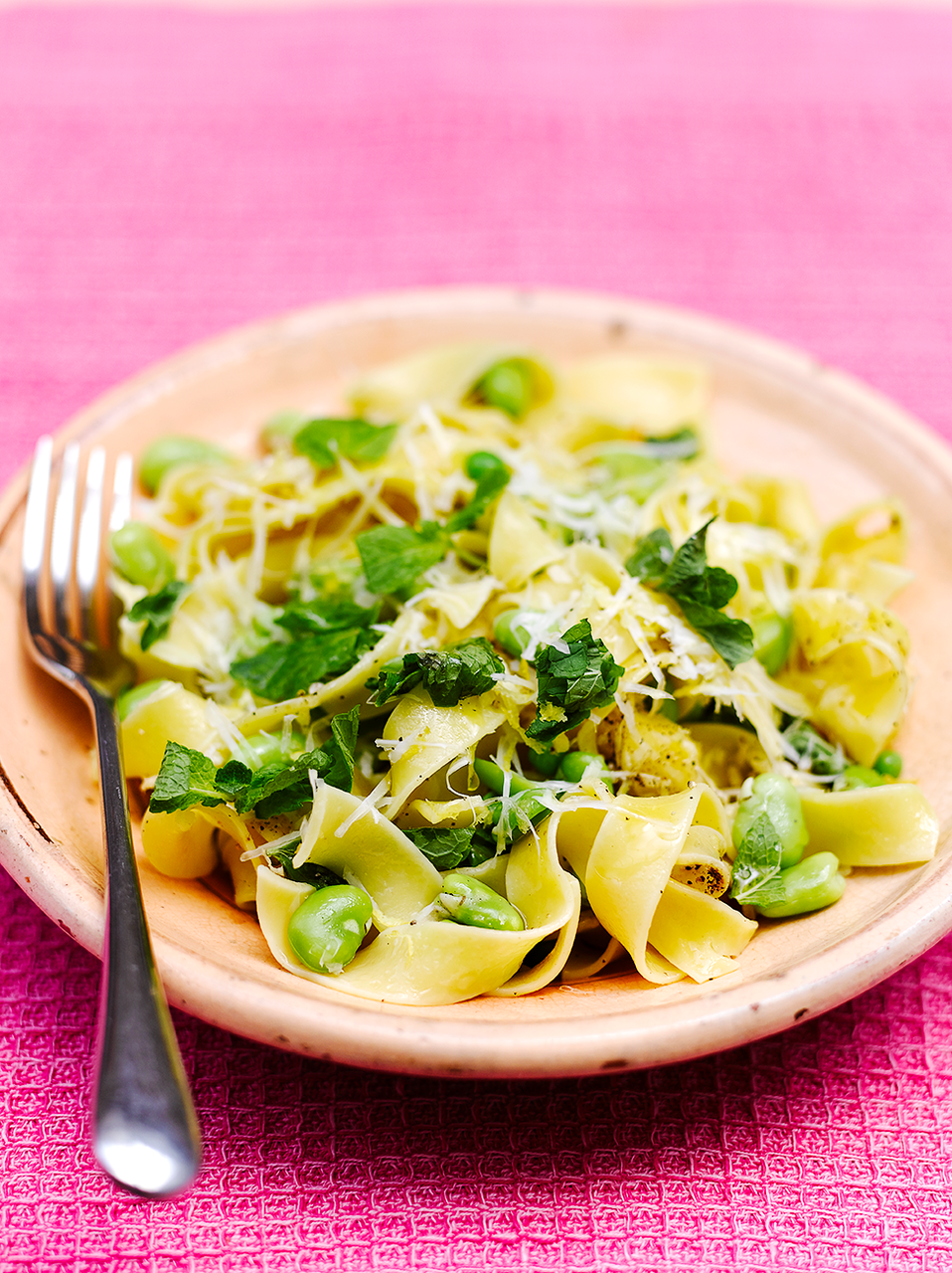 Pappardelle with broad beans & pecorino | Pasta recipes | Jamie magazine