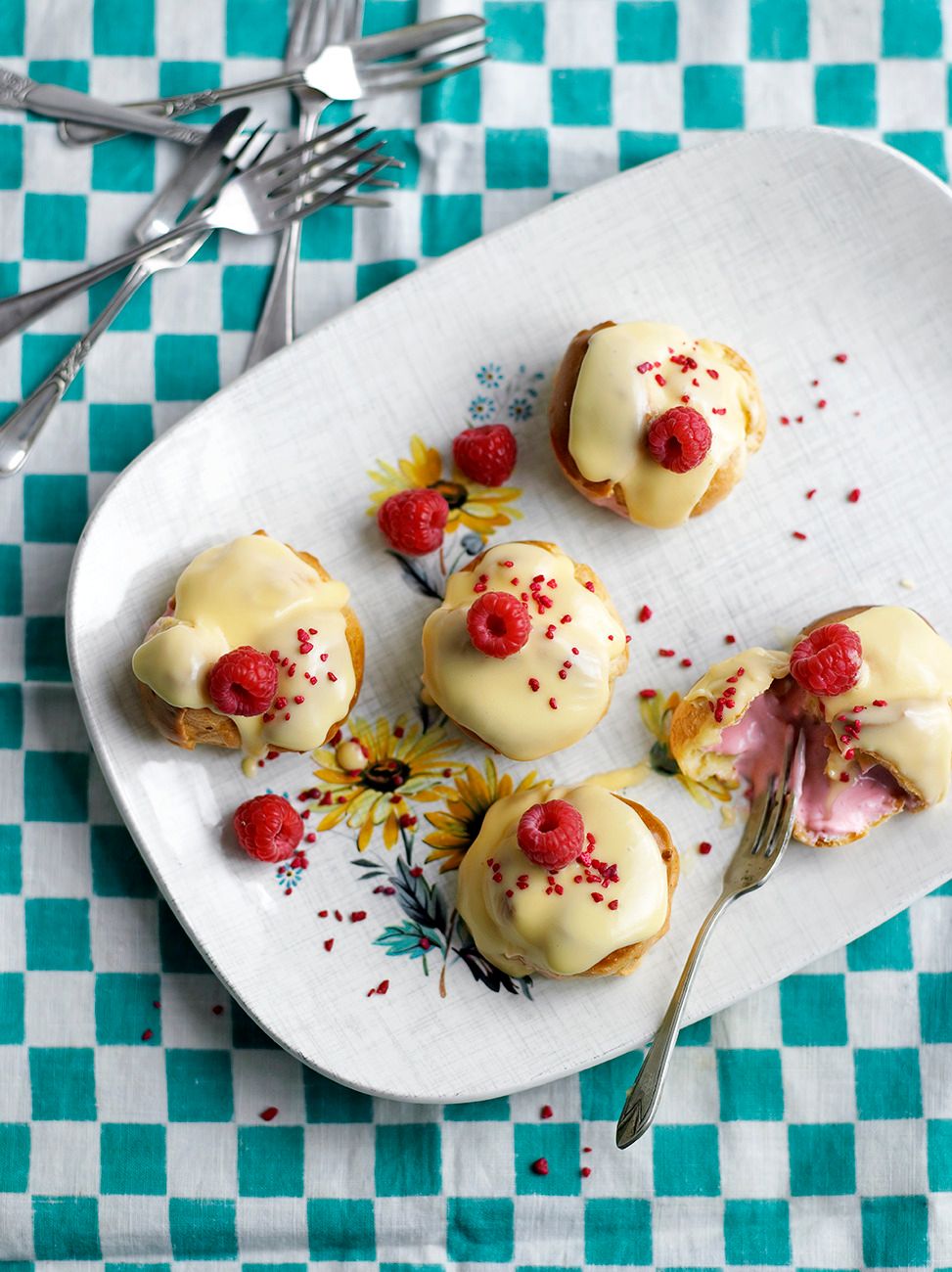 Passion-berry choux buns | Fruit recipes | Jamie magazine
