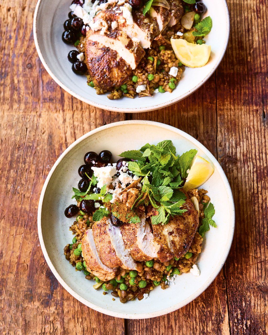 Chicken berry grain bowl Jamie Oliver recipes