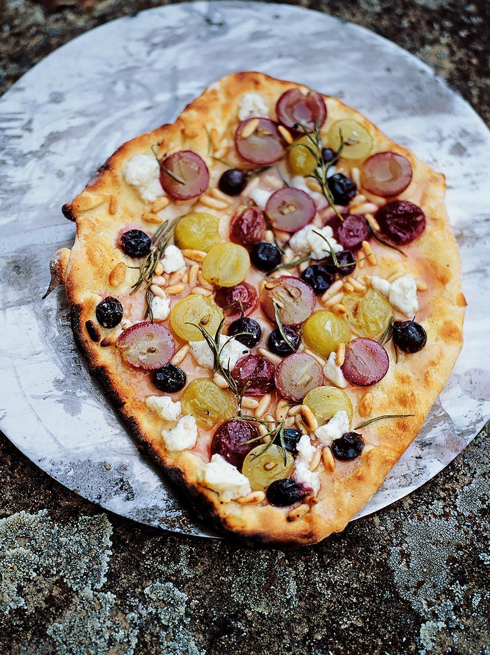 Grape & Ricotta Pizza | Bread Recipes | Jamie Oliver Recipes