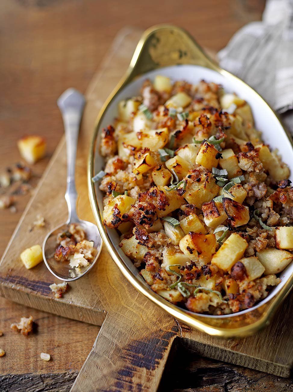Gluten-free parsnip, pork and apple stuffing | Jamie magazine recipes