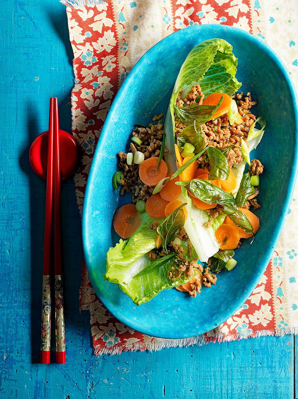 Crispy Basil Salad With Pork & Pickled Carrots | Jamie Oliver