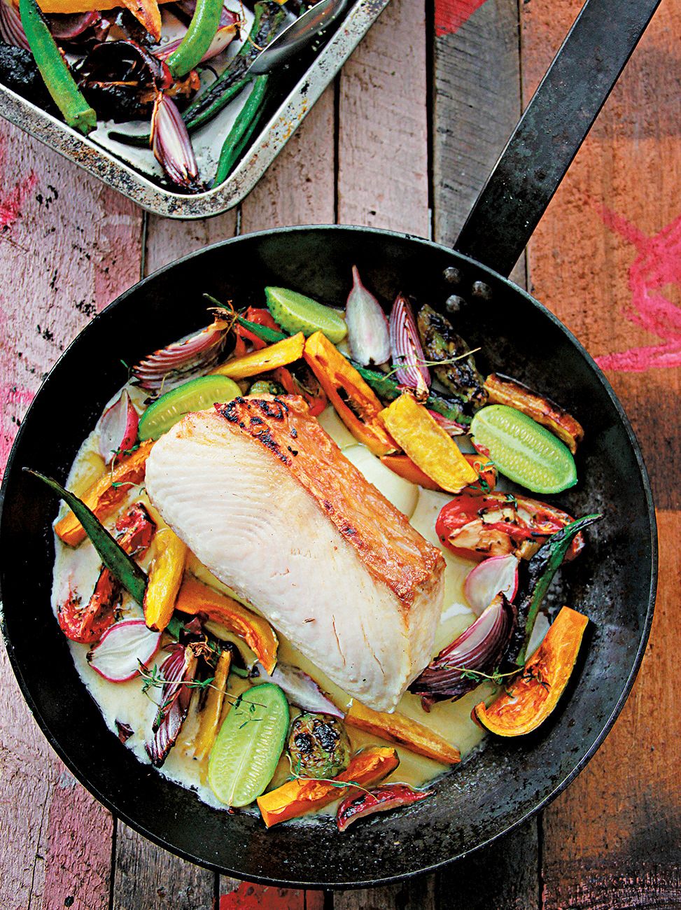 White fish with Brazil nut milk