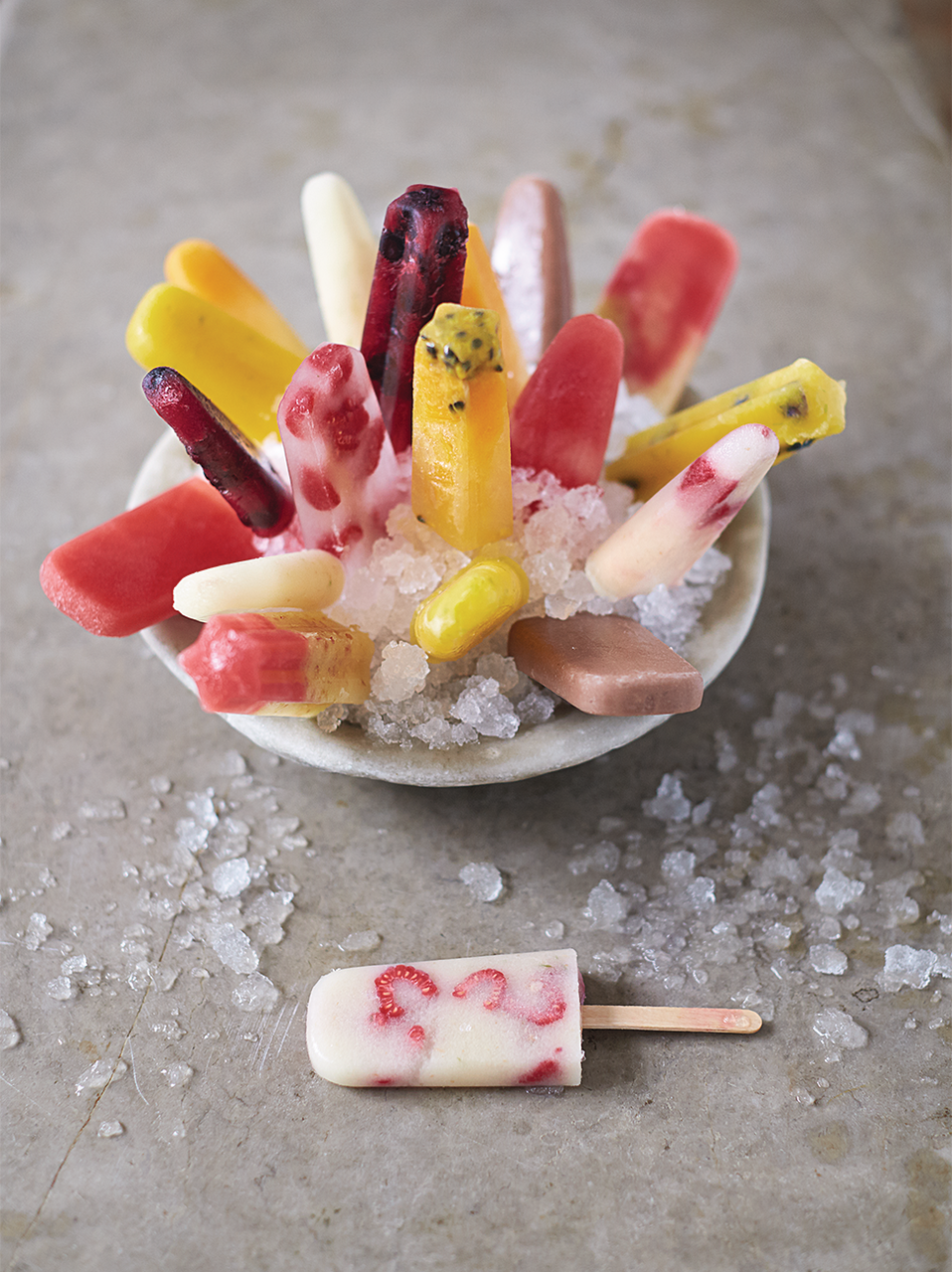 Fruit ice lollies
