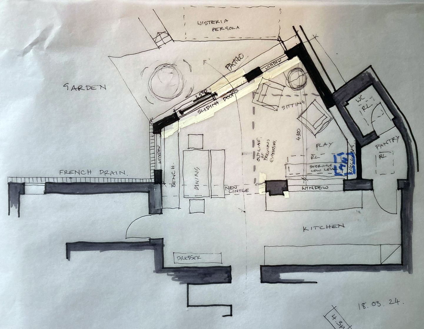 sketch plan for a house extension